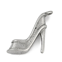 Античное Серебро 304 подвески из нержавеющей стали, подвески для обуви на высоком каблуке, античное серебро, 13.5x16x3.5 мм, отверстие : 1.4 мм