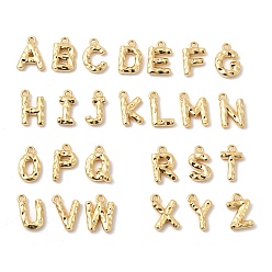 Letter A~Z 26 шт. Латунные подвески, без никеля , реальный 18 k позолоченный, Письмо ~ Z, 12~13x5.5~9x2.5 мм, отверстие : 1.4 мм
