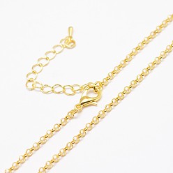 Golden Iron Cable Chain Necklace Making, with Lobster Claw Clasps, Golden, 27.95 inch~31.49 inch, 2.5mm