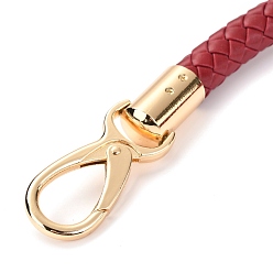 Indian Red PU Leather Bag Strap, with Alloy Swivel Clasps, Bag Replacement Accessories, Indian Red, 41.5x1cm