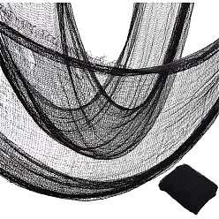 Черный 1декоративная марля на Хэллоуин из ПК, для декора вечеринок своими руками, чёрные, 5000x1000x0.5 мм