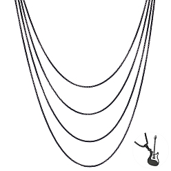 Black 4.9~5m Spray Painted Stainless Steel Box Chains, Venetian Chains, with Spool, Unwelded, Black, 3x2.5x2mm