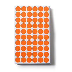 Оранжевый Точечные клейкие бумажные наклейки, для скрапбукинга, дневник, планировщик, конверт и блокноты, круглые, оранжевые, 15 мм, 60шт / лист, 68 простыни / мешок, 4080 шт / пакет