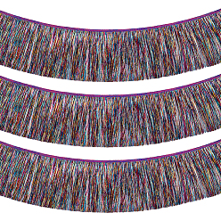 Разноцветный Кружевная отделка с кисточками из полиэстера, для украшения одежды, красочный, 6-1/8 дюйм (155 мм)