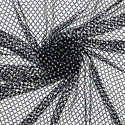 Clair AB 1 Tissu en maille de polyester avec strass en résine, au mètre de côté, clair ab, 1300x2mm