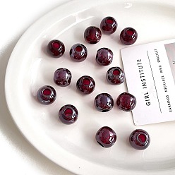 Фиолетовый Прозрачные акриловые бусины, с блеском порошок, круглые, фиолетовые, 17.7x16.7 мм, отверстие : 6.6 мм