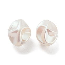 White ABS Plastic Imitation Pearl Bead, Round, White, 16x13mm, Hole: 1.4mm