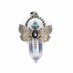 Флюорит Природного флюорита подвески, пуля с крылом, 25x16x7 мм