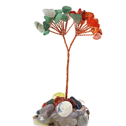 Зеленый Авантюрин Натуральные зеленые чипсы из авантюрина, елочные украшения, Медная проволока, энергетический камень по фен-шуй, подарок для украшения домашнего рабочего стола, 70 мм