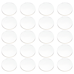 Прозрачный Плоские круглые акриловые подставки для дисплеев, для дисплея модели игрушки, прозрачные, 60x2 мм, 20 шт / коробка