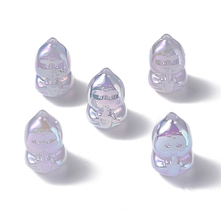 Thistle UV Plating Rainbow Iridescent Acrylic Beads, Dinosaur, Thistle, 22x15x20.5mm, Hole: 3.5mm
