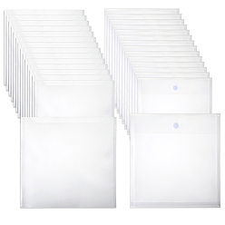 Прозрачный 30шт. 2 виды пластиковых пакетов для документов, папки с застежкой, канцелярские, прямоугольные, прозрачные, 320~330x320~330x0.5~2.5 мм, 15 шт / стиль