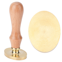 Golden DIY Scrapbook, Including 1Pc Blank Brass Wax Seal Stamp Heads and 1Pc Beech Wood Handles, Golden, 1pc/style