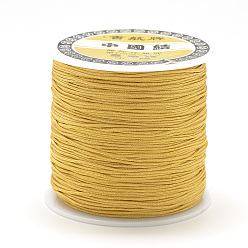 Goldenrod Nylon Thread, Chinese Knotting Cord, Goldenrod, 0.8mm, about 109.36 yards(100m)/roll