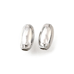 Платина Латунные бусины, овальные, без свинца и без кадмия, стойки покрытие, прочное покрытие, платина, 3x5 мм, отверстие : 1.1 мм