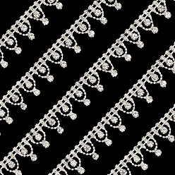 Платина Цепочки из цветочного хрусталя и страз, отделка поддельным бриллиантом, с картонной карточкой, платина, 20x3.5 мм