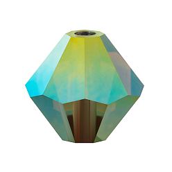 10220 200 Smoked Topaz AB Хрустальные бусины preciosa®, чешский хрусталь, биконус(451 69 302 рондель), 10220 200 дымчатый топаз ab, 4 мм, отверстие : 0.8 мм