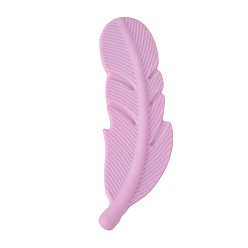 Flamingo Feder-Brennperlen aus lebensmittelechtem Silikon, Flamingo, 58x15 mm