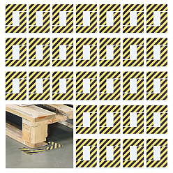 Yellow 50Pcs PVC Self-Adhesive Safety Labels, Floor Tabletop Warning Stickers, Yellow, 211x161x0.4mm