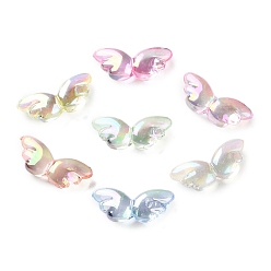 (52) Непрозрачная лаванда Прозрачные акриловые бусины с УФ-покрытием, радужный, крылья, разноцветные, 9.5x22.5x6.5 мм, отверстие : 2 мм