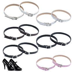 (52) Непрозрачная лаванда 6 пар 6 цвета искусственной кожи женские регулируемые съемные ремешки для обуви на высоком каблуке, с пряжкой сплава, разноцветные, 318x8.5~12x4.5 мм, 1 пара / цвет
