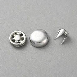 Platinum Iron Cap Top Buttons, for Hat Making Accessories, Platinum, 11.5x3mm, Hole: 2.5mm