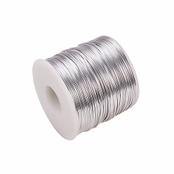 Gainsboro Round Aluminum Wire, Bendable Metal Craft Wire, Floral Wire for DIY Arts and Craft Projects, Gainsboro, 17 Gauge, 1.2mm, about 116m/roll