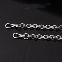 Нержавеющая Сталь Цвет Цепочные ремни для сумок из нержавеющей стали с защитой от потускнения, с застежками, для замены сумочки или сумки через плечо, цвет нержавеющей стали, 650 мм