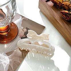 Снежный Заколки для волос в форме когтей из ацетата целлюлозы, аксессуары для волос для женщин и девочек, бантом, снег, 3 мм