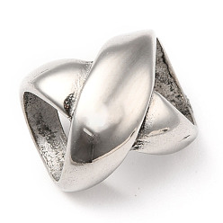 Stainless Steel Color Non-Tarnish 304 Stainless Steel Beads, Infinity, Stainless Steel Color, 13x10x11mm, Hole: 7x8mm