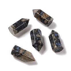 Лабрадорита Украшение дисплея скульптуры из натурального лабрадорита, исцеляющие каменные палочки, для рейки чакра медитативная терапия decos, пуля/шестиугольная призма, 35~37x17~17.5x15~16 мм