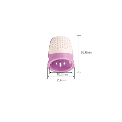 Plum Silicone & Plastic Finger Covers, for Sewing Tools, Plum, 30.6x23mm