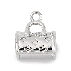 Платина Латунные подвески, без кадмия, без никеля и без свинца, прелести мешков, платина, 11.5x9.5x6.5 мм, отверстие : 1.4 мм