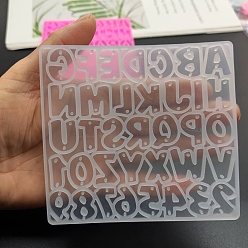 Белый DIY силиконовые формы кулон, формы для литья смолы, буквы, белые, 100x92 мм