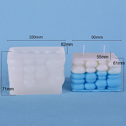 Белый Нестандартные формы для свечей из пищевого силикона своими руками, для изготовления свечей, белые, 100x62x71 мм