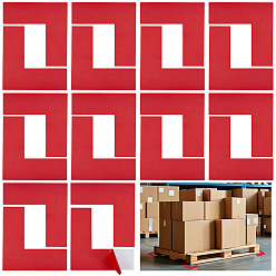 Roja Adhesivo de PVC en forma de L para marcar la esquina de la ubicación., rojo, 150x150x0.5 mm