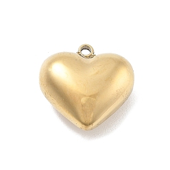 Сердце 316 хирургические подвески из нержавеющей стали, реальный 18 k позолоченный, сердце, 13x14x7 мм, отверстие : 1.2 мм