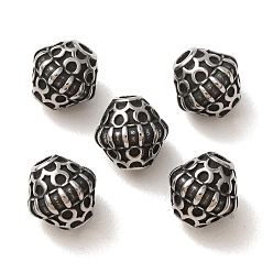 Antik Silber Farbe 304 Edelstahlkugeln, Doppelkegel, Antik Silber Farbe, 8.5x8 mm, Bohrung: 2 mm