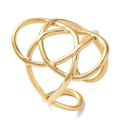 Настоящее золото 18K 304 открытые манжеты из нержавеющей стали для женщин, неправильная геометрия, реальный 18 k позолоченный, 24.5 мм, внутренний диаметр: регулируемый