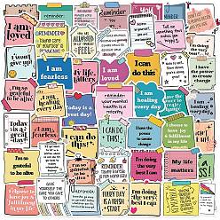 (52) Непрозрачная лаванда 50 шт. мотивационные бумажные самоклеящиеся наклейки с картинками, для бутылок с водой, портативный компьютер, багаж, чашка, компьютер, мобильный телефон, скейтборде, гитарные наклейки декор, разноцветные, 43~57x41~51x0.3 мм