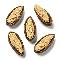 Moccasin Opaque Resin Decoden Cabochons, Imitation Nut, Seed, Moccasin, 25.5x11x9.5mm