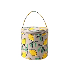 Золотистый Водонепроницаемые вязаные сумки из ткани Оксфорд, портативная сумка-органайзер для хранения пряжи, принадлежности для вязания крючком и спицами, золотые, 14x13.5 см