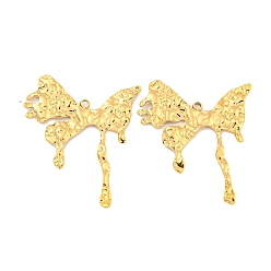 Настоящее золото 18K Ионное покрытие (ip) 304 подвески из нержавеющей стали, , очарование бантом, реальный 18 k позолоченный, 38x33x2 мм, отверстие : 2 мм
