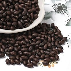 Кокосово-Коричневый Стеклянный бисер непрозрачных цветов, круглое отверстие, овальные, кокосового коричневый, 5.5~6x3.5~4 мм, отверстие : 0.8 мм, Около 4500 шт / 500 г