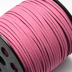 Flamingo Faux Suede Cord, Faux Suede Lace, Flamingo, 2.7x1.4mm, about 98.42 yards(90m)/roll