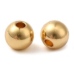 Настоящее золото 18K Латунные бусины, без кадмия, без никеля и без свинца, круглые, реальный 18 k позолоченный, 5 мм, отверстие : 1.6 мм