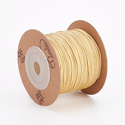 Light Khaki Nylon Cords, String Threads Cords, Light Khaki, 1mm, about 54.68~59.05 yards(50~54mm)/roll