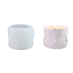 Белый Силиконовые формы для свечей в форме лица своими руками, формы для литья смолы, для уф-смолы, украшения из эпоксидной смолы, белые, 89.5x79.5x64.5 мм