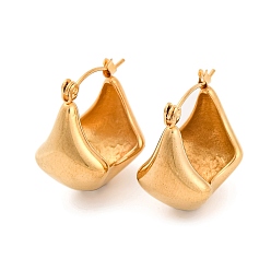 Золотой 304 серьги-кольца из нержавеющей стали с геометрическим дизайном сумки-корзины для женщин, золотые, 21.5x13 мм