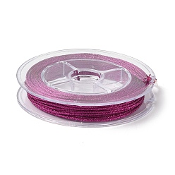 Средний Фиолетово-красный Полиэфирный металлический шнур, с рыбьей нитью внутри, круглые, средне фиолетовый красный, 1 мм